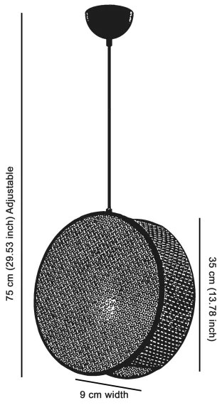 Kábelcsillár BIG DRUM 1xE27/60W/230V krémszínű