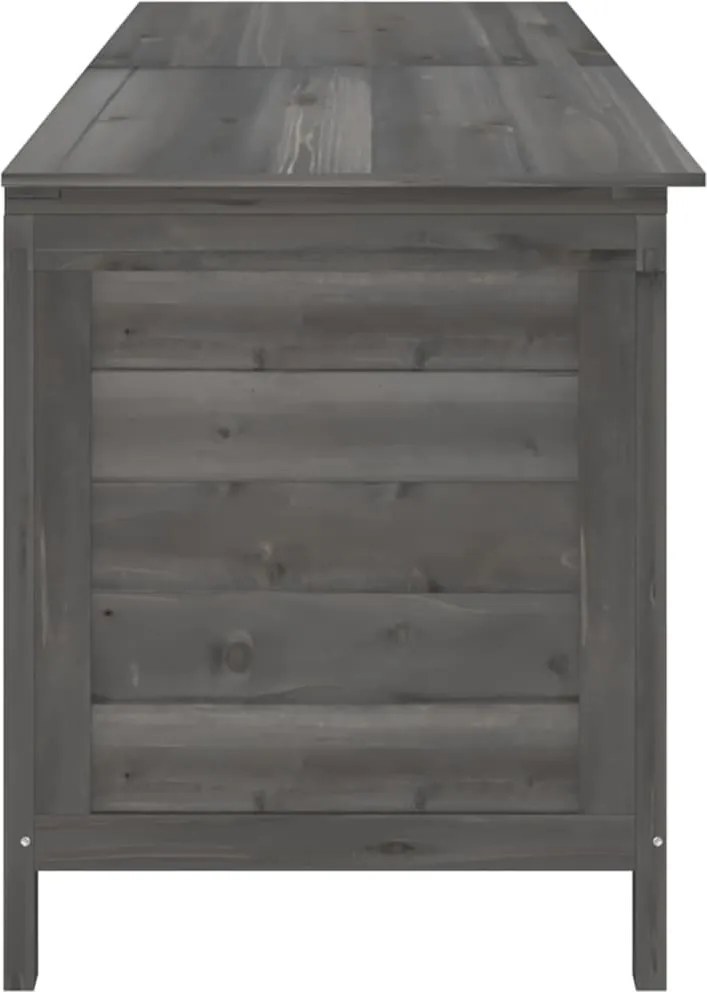 vidaXL antracit tömör fenyőfa kerti tárolóláda 198,5 x 50 x 56,5 cm