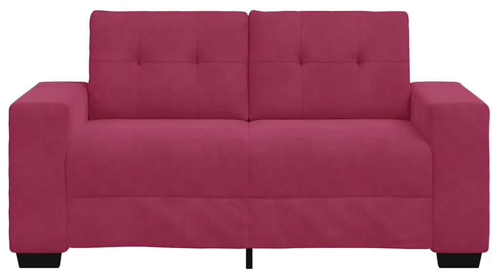 bordó bársony loveseat kanapé 120 cm