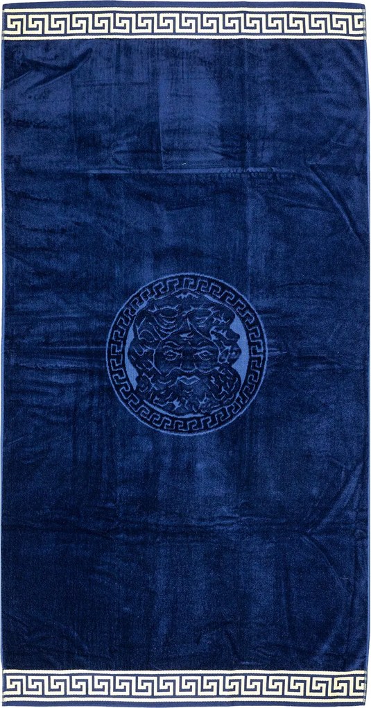 POSEIDON Strandtörölköző sötétkék 165x90cm