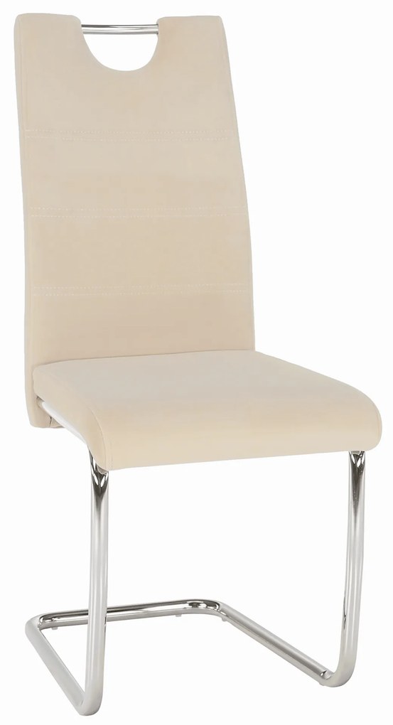 Étkezőszék, bézs Dulux Velvet szövet/világos varrás, ABIRA NEW
