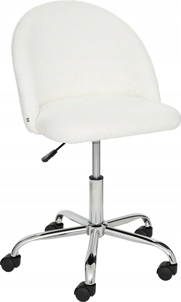 Szék Forgatható Irodai Forgószék Állítható Kerekekkel Fehér