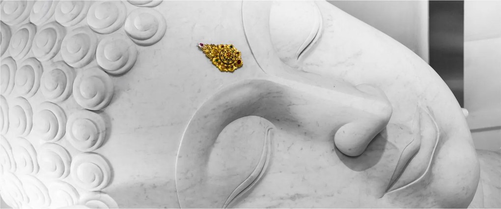 Kép - Fehér Buddha (120x50 cm)