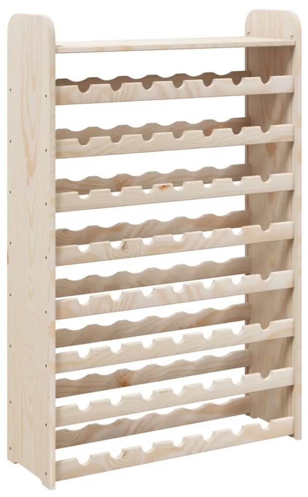 Tömör fenyőfa bortartó állvány tetővel 72,5 x 25 x 111,5 cm