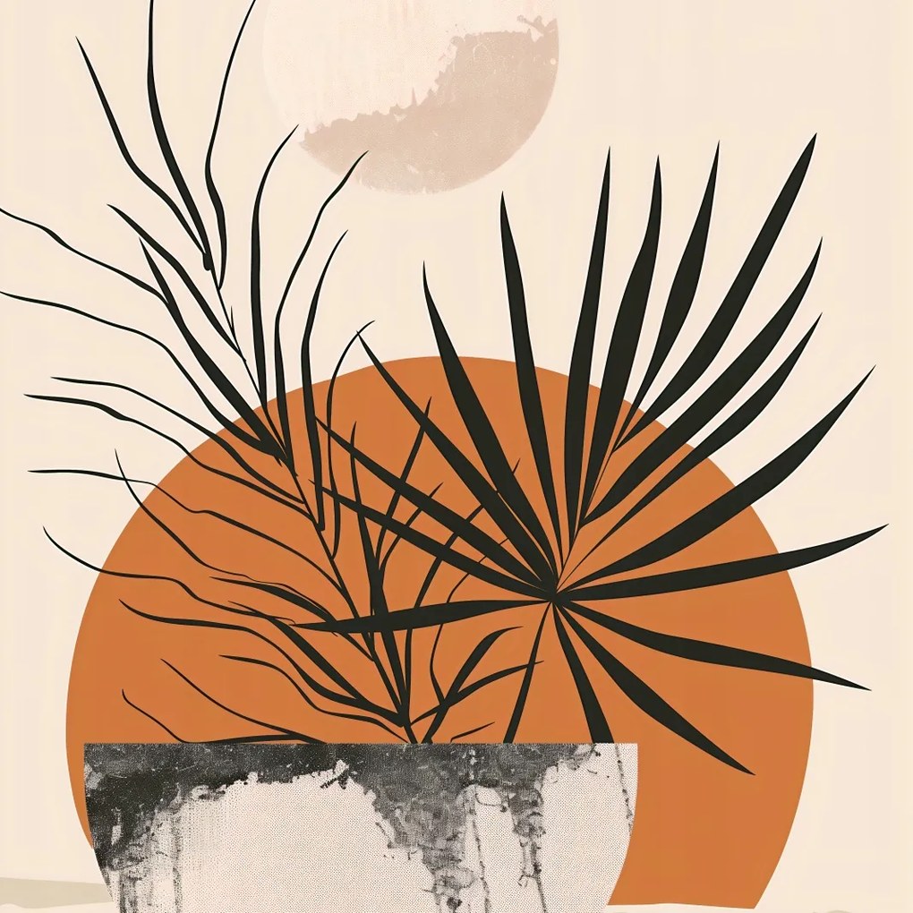 Poszter 80x80cm Pálmafás Nyugat