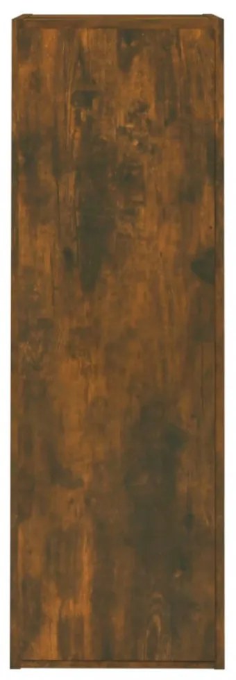 2 db füstös tölgy színű szerelt fa TV-szekrény 30,5x30x90 cm