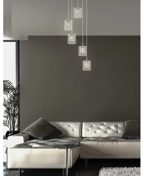 Rabalux 3117 - Kristálycsillár zsinóron DUCHESS 5xG9/40W/230V