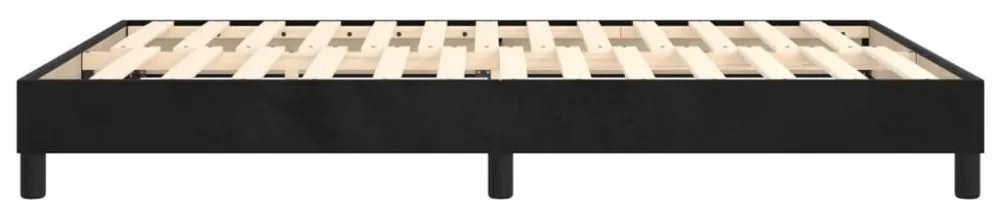 fekete bársony rugós ágykeret 140x200 cm