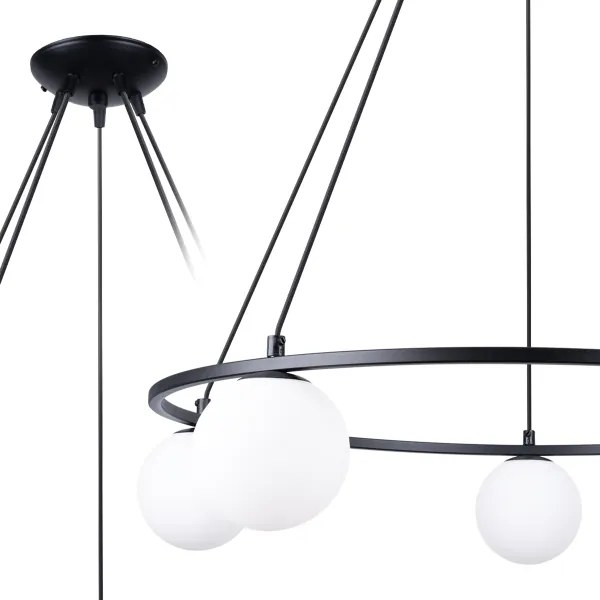 Sollux SL.1214 - Csillár zsinóron YOLI 5xG9/8W/230V fekete