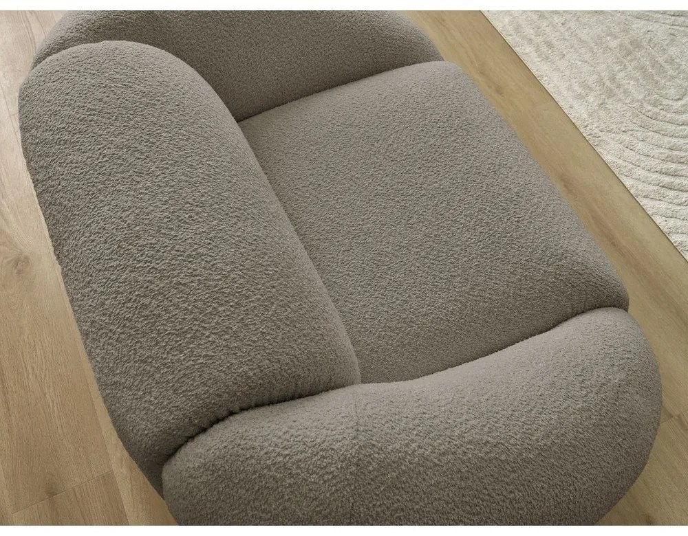 Szürkésbarna buklé fotel Tina – Bobochic Paris