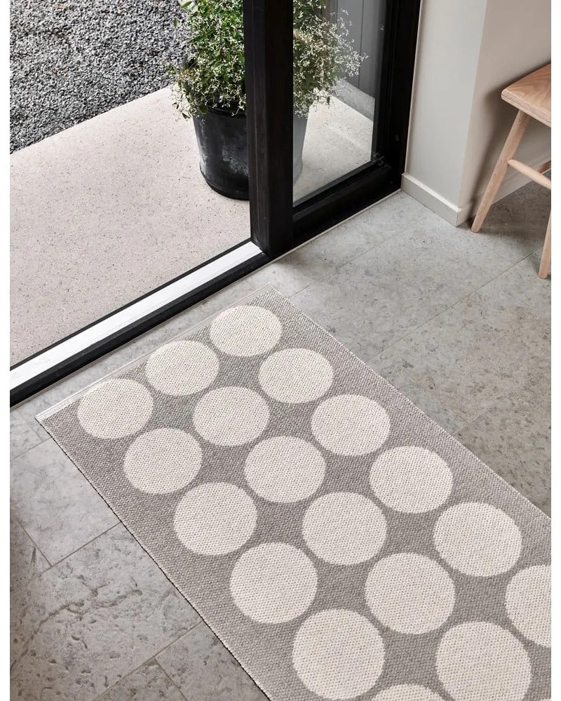 Bézs-krémszínű kültéri-beltéri futószőnyeg 70x240 cm Hugo Linen Vanilla – Pappelina