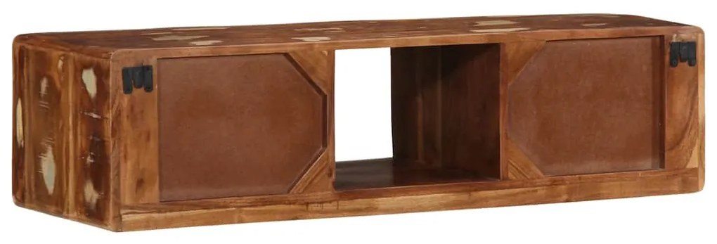 tömör újrahasznosított falra szerelhető TV-szekrény 100x32x25cm