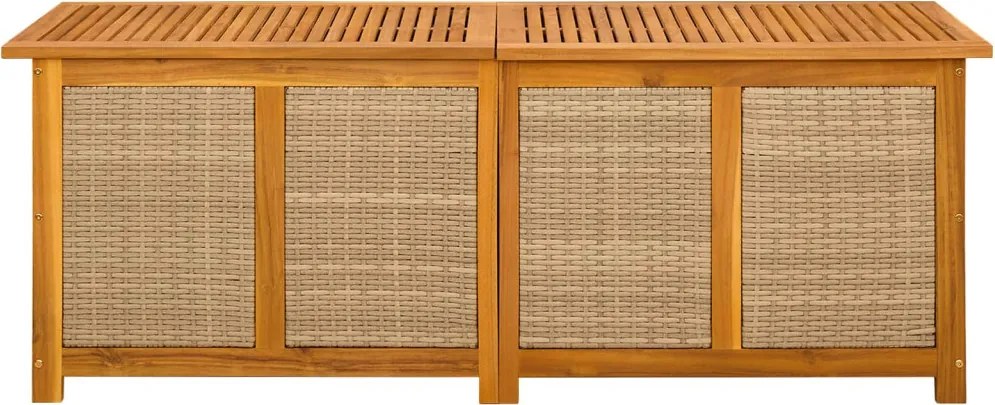 vidaXL Kerti Tároló Doboz 185 L Tömör Akácfa 150 x 50 x 56 cm Bézs