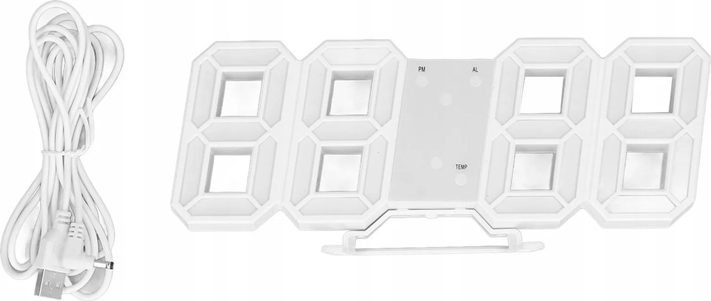 3D Led Falióra Elektronikus Digitális Fali Ébresztőóra Hőmérséklettel