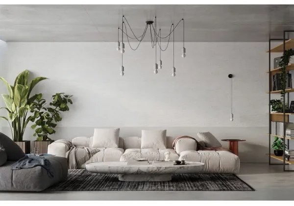 Sollux SL.1162 - Csillár zsinóron NESO 7xE27/15W/230V pók beton