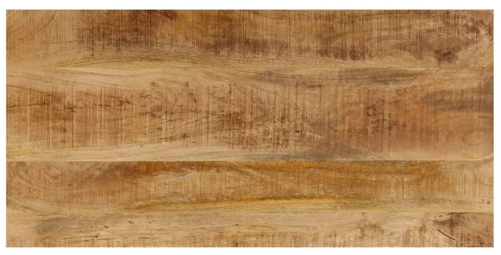 Tömör mangófa és acél dohányzóasztal 100 x 50 x 35 cm