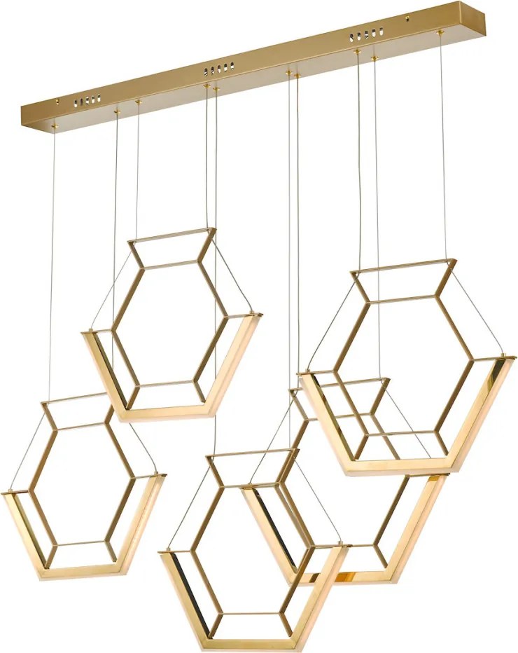 Dar Lighting HEXAGON HEX0535 Függőlámpa 1x50W/LED 2800K 1451LM IP20