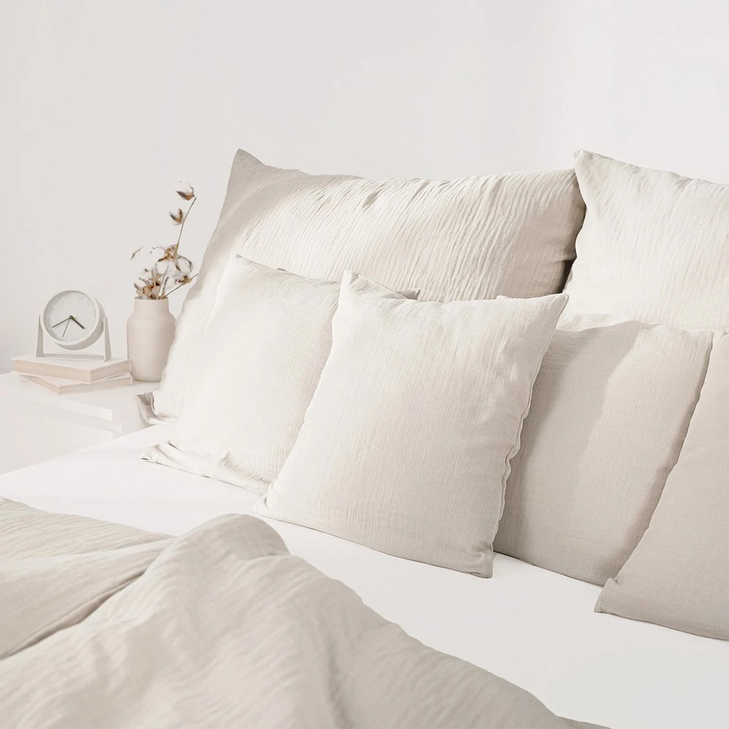 Goldea muszlin ágyneműhuzat – természetes 140 x 200 és 70 x 90 cm