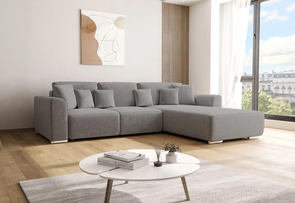 GUSTAV ágyazható sarok ülőgarnitúra, 293x87x195, monolith 02