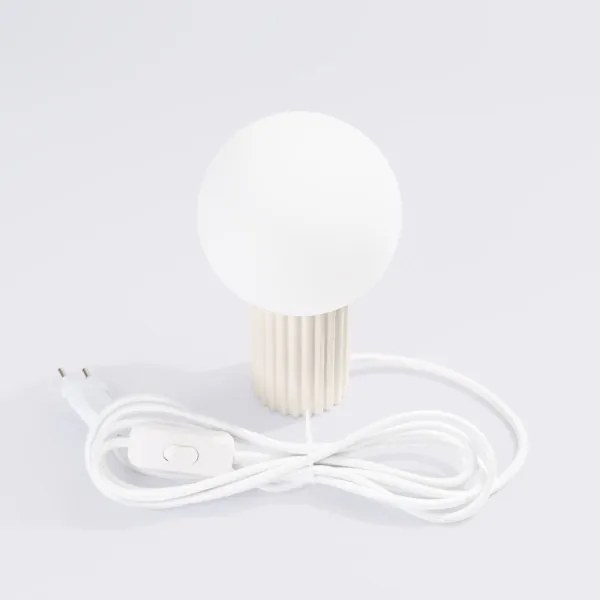 Sollux SL.1721 - Asztali lámpa HALO 1xG9/8W/230V átm. 12 cm krémes