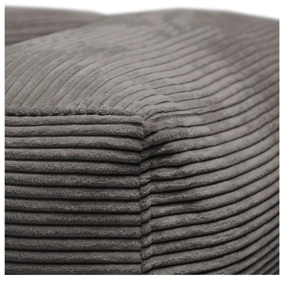 Világosszürke kordbársony babzsákfotel MooG – SLOWDOWN