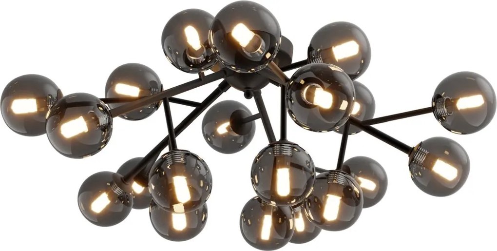 Maytoni modern mennyezeti lámpa dallas matt fekete füstös mymod545cl-20b
