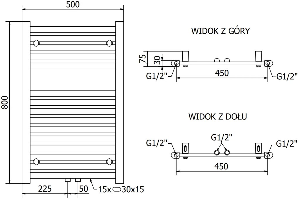 Mexen, Mexen Hades elektromos melegítő 800 x 500 mm, 600 W, czarny - W104-0800-500-2600-70