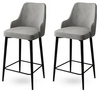 Enox Grey and Black bárszék szett, 2 db, 2 db