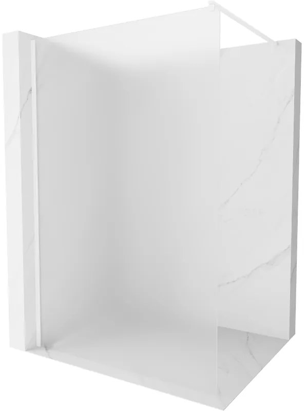 Mexen Kioto, Walk-In zuhany paraván 90 x 200 cm, 8 mm-es jegesedés üveg, fehér profil, 800-090-101-20-30