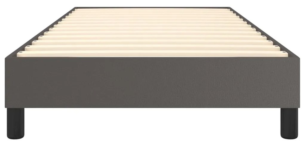 szürke műbőr rugós ágykeret 100x200 cm