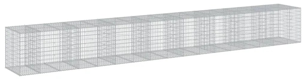 horganyzott vas gabion kosár fedéllel 950 x 100 x 100 cm