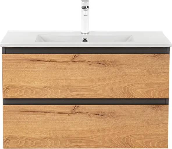 Vario Forte 80 alsó szekrény mosdóval antracit-tölgy