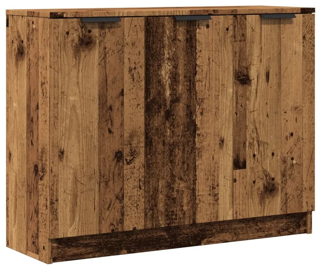 antik fa színű szerelt fa tálalószekrény 90 x 30 x 70 cm
