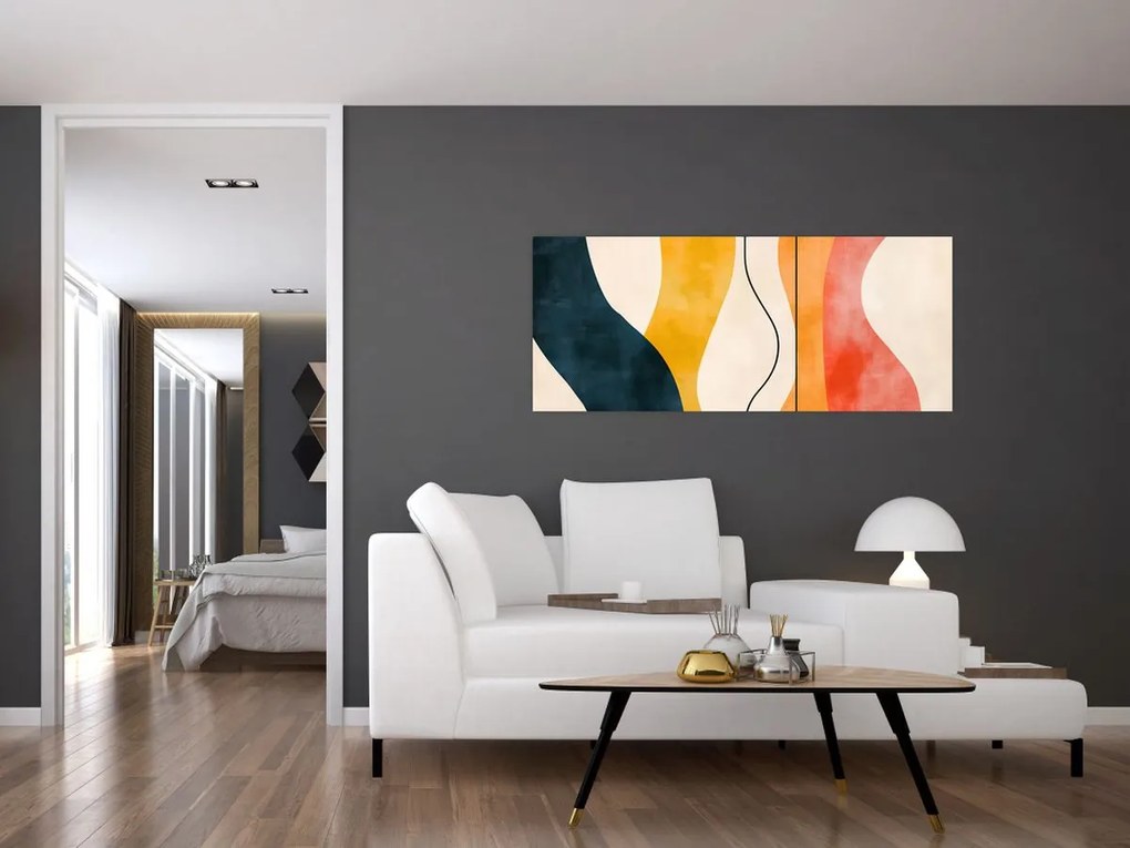 Kép - Minimalista színes illusztráció II. (120x50 cm)