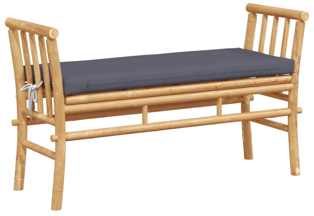 Kerti pad párnával, 110 cm Bambusz