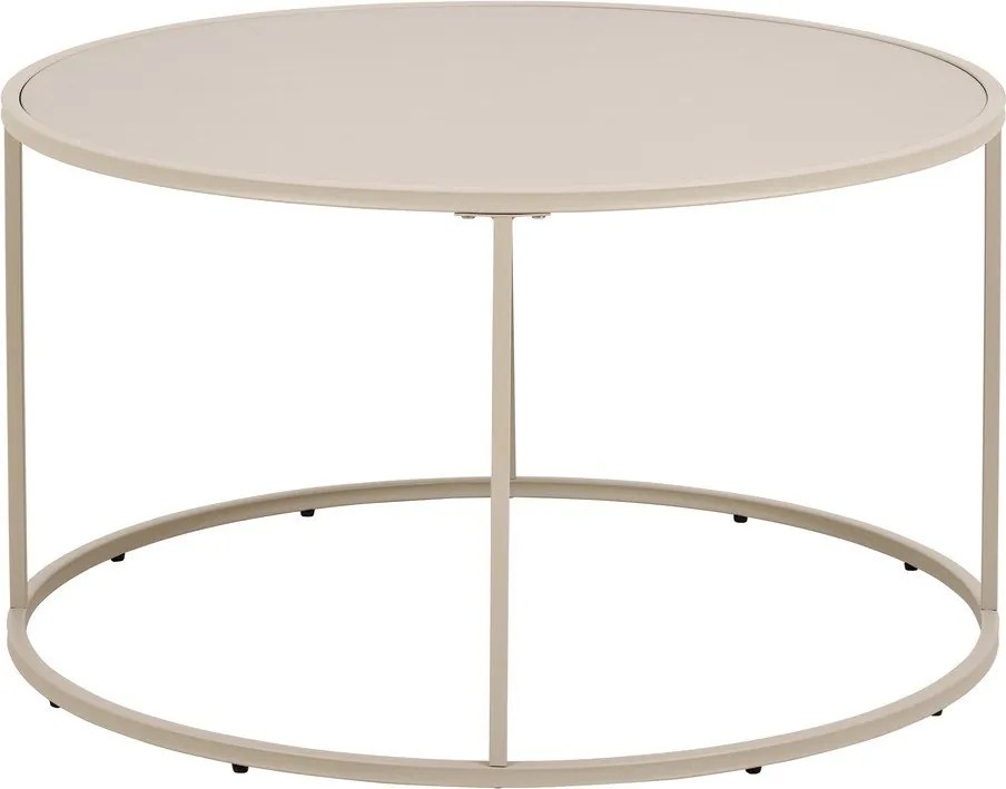 Szürke acél kerek dohányzóasztal ø 80 cm Seaford – Actona