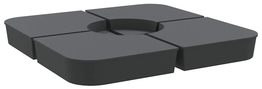 vidaXL 4 db napernyő alapkészlet keresztállvány napernyőhöz 100 kg PP