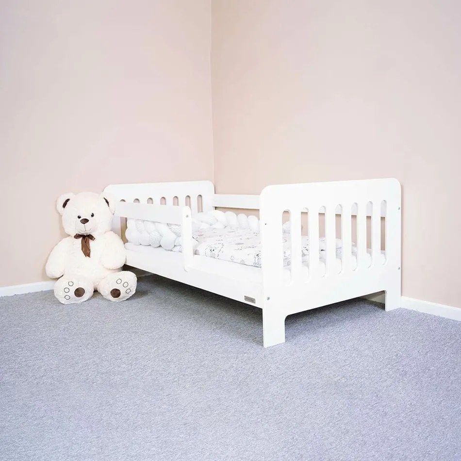 New Baby Erik kiságy korlátokkal fehér, 160 x 80 cm