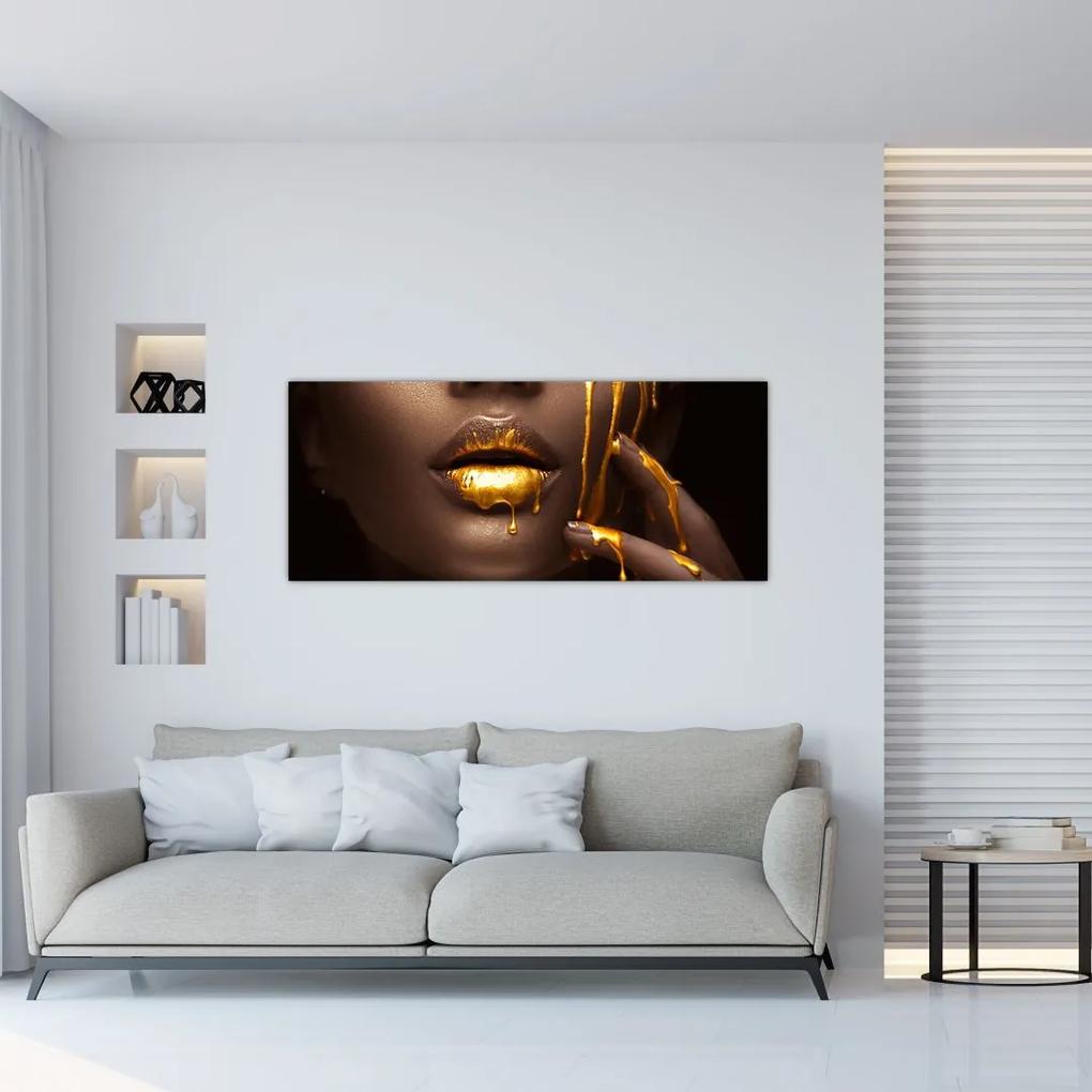 Kép - Nő arany ajkal (120x50 cm)