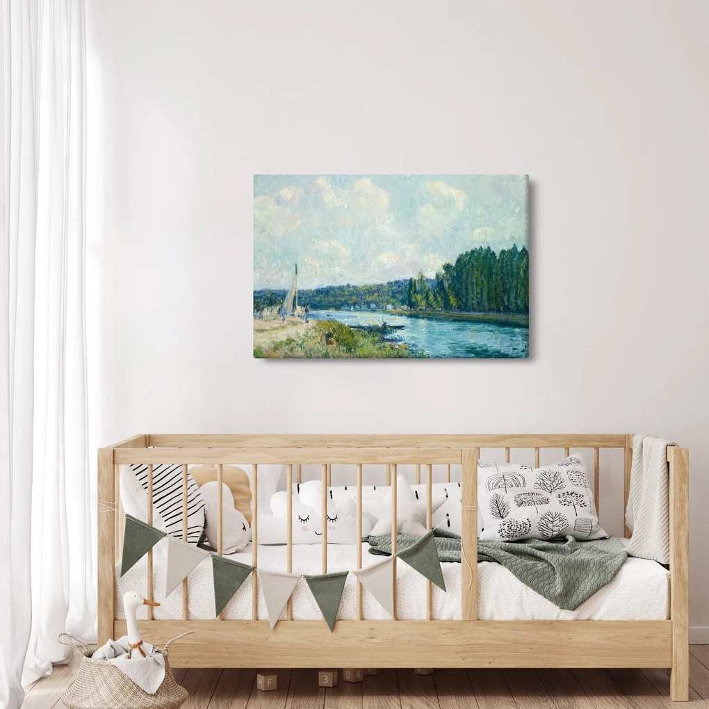 Kép - Alfred Sisley, The Banks of the Oise, reprodukciók (90x60 cm)