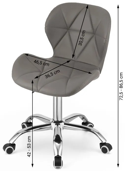 AVOLA irodai szék ökobőr kivitelben, bézs-szürke