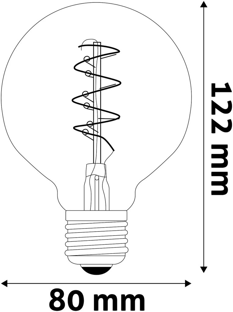 Avide LED Soft Filament G80 4.5W E27 EW 2700K