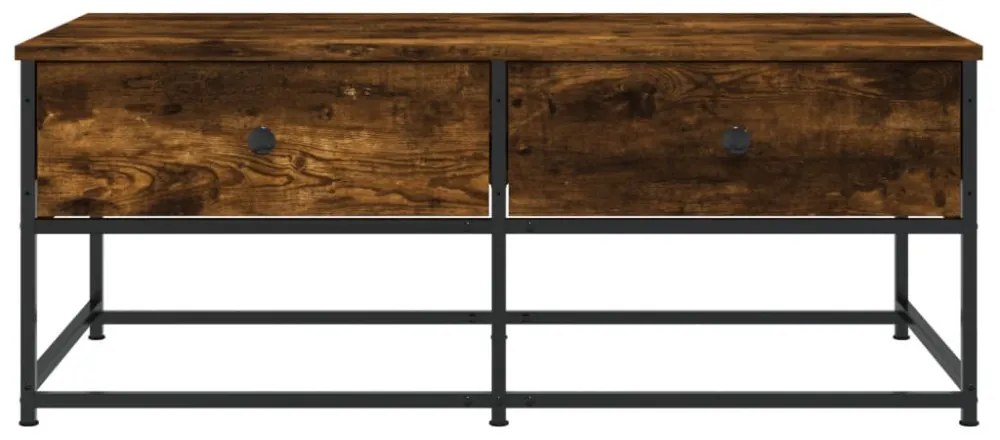füstös tölgy színű szerelt fa dohányzóasztal 100 x 51 x 40 cm