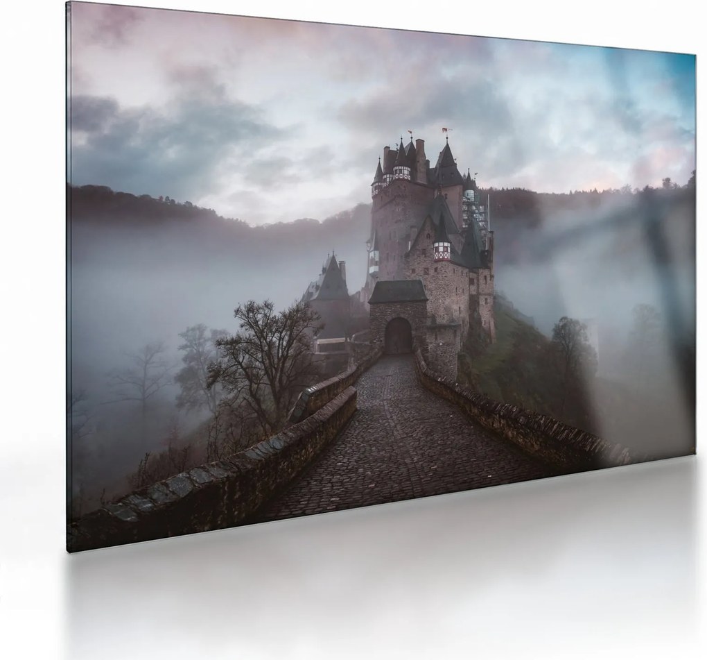 Kép - Eltz-kastély, Németország (üvegen) (70x50 cm)