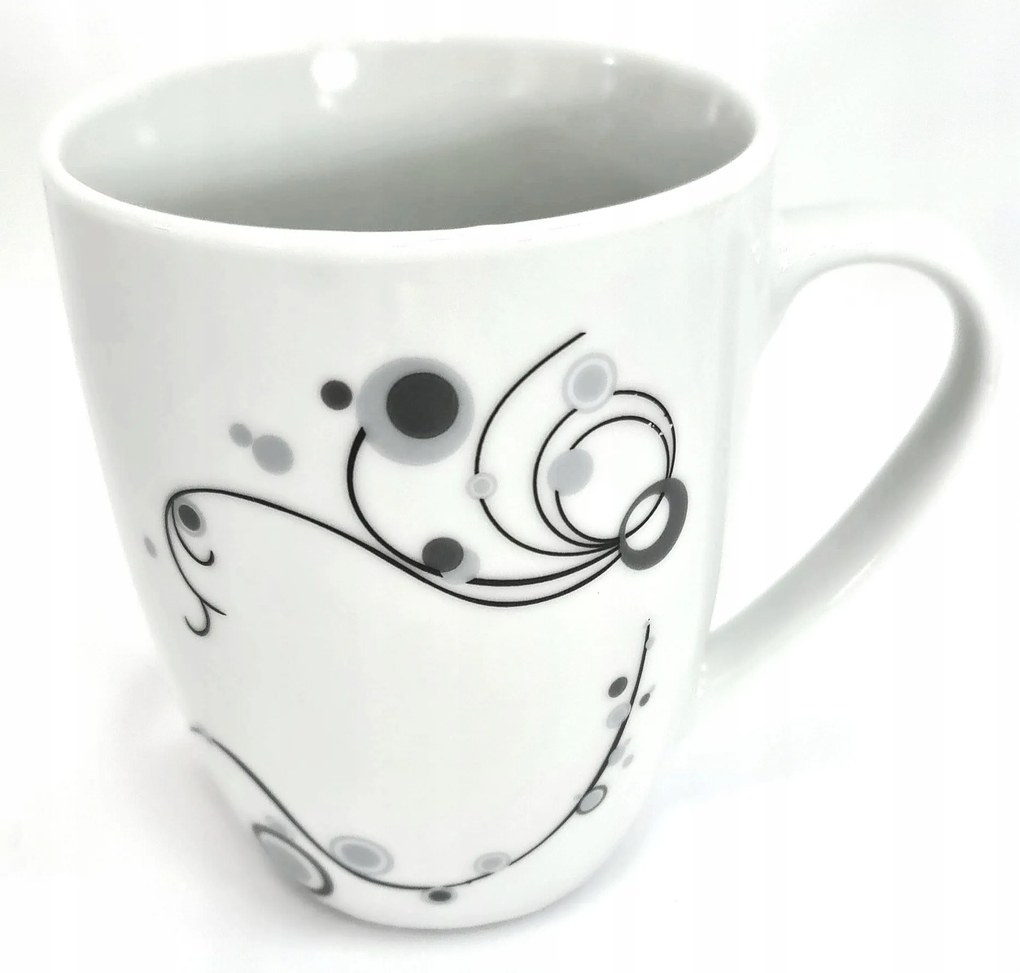 Bögretartó Szett Teás Kávéscsésze 6 Személyes Porcelán Mintás 300ML