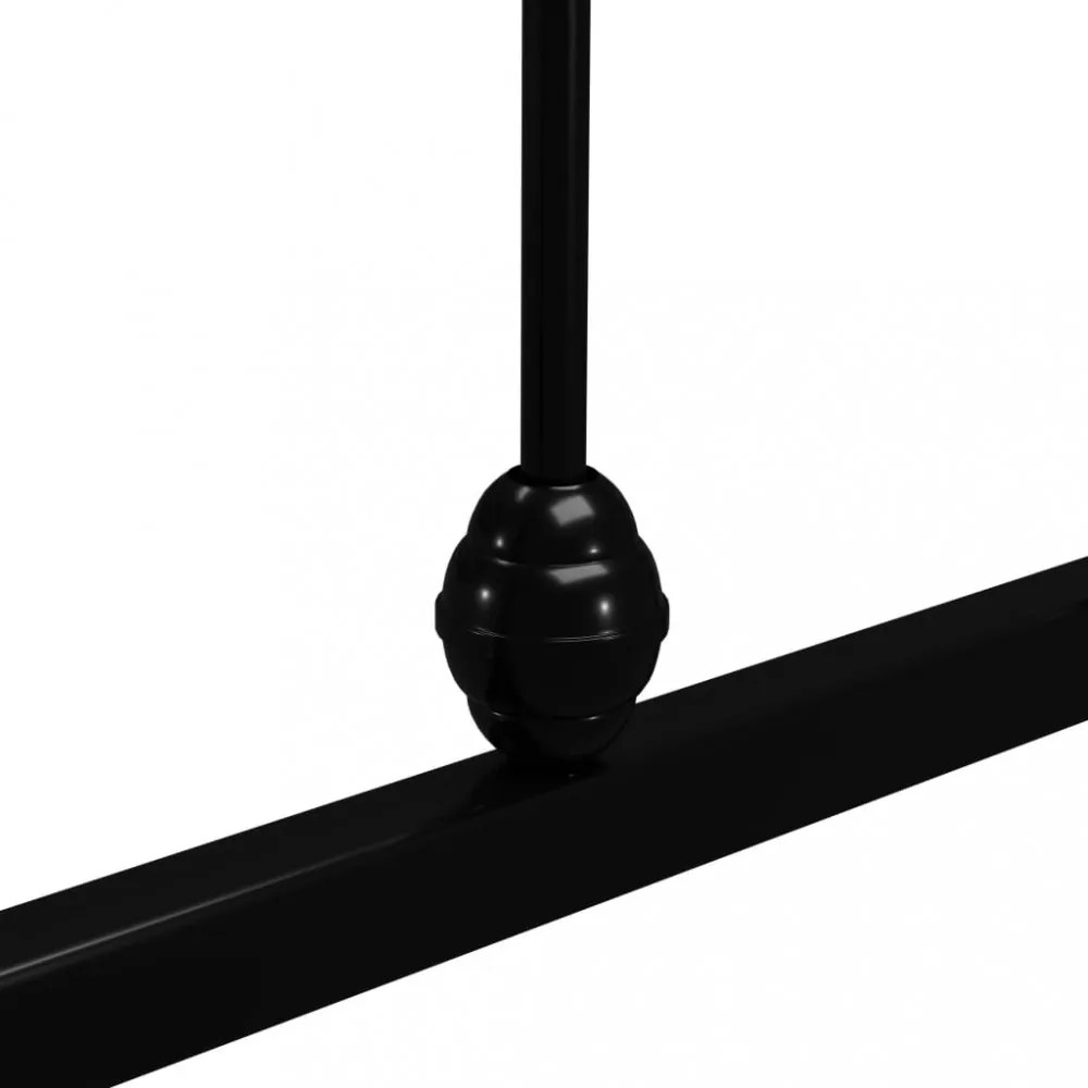fekete fém ágykeret 100 x 200 cm