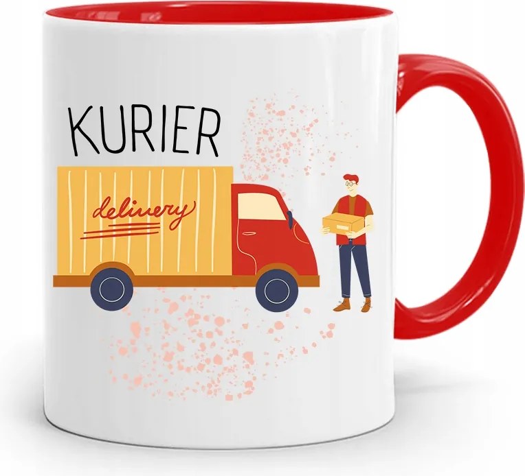 Piros Bögre Futárnak Futár Ajándék fényképes nyomtatással