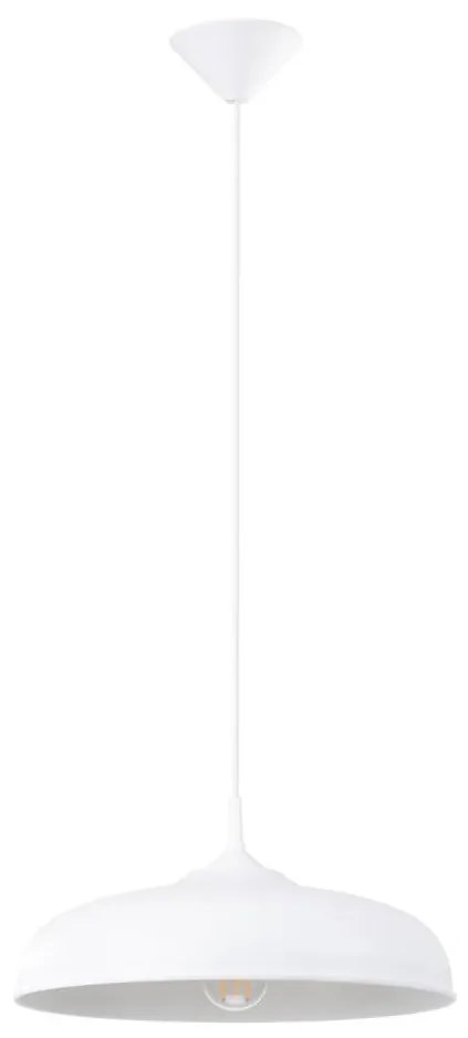 Sollux SL.1329 - Csillár zsinóron GINA 1xE27/15W/230V átm. 38 cm fehér