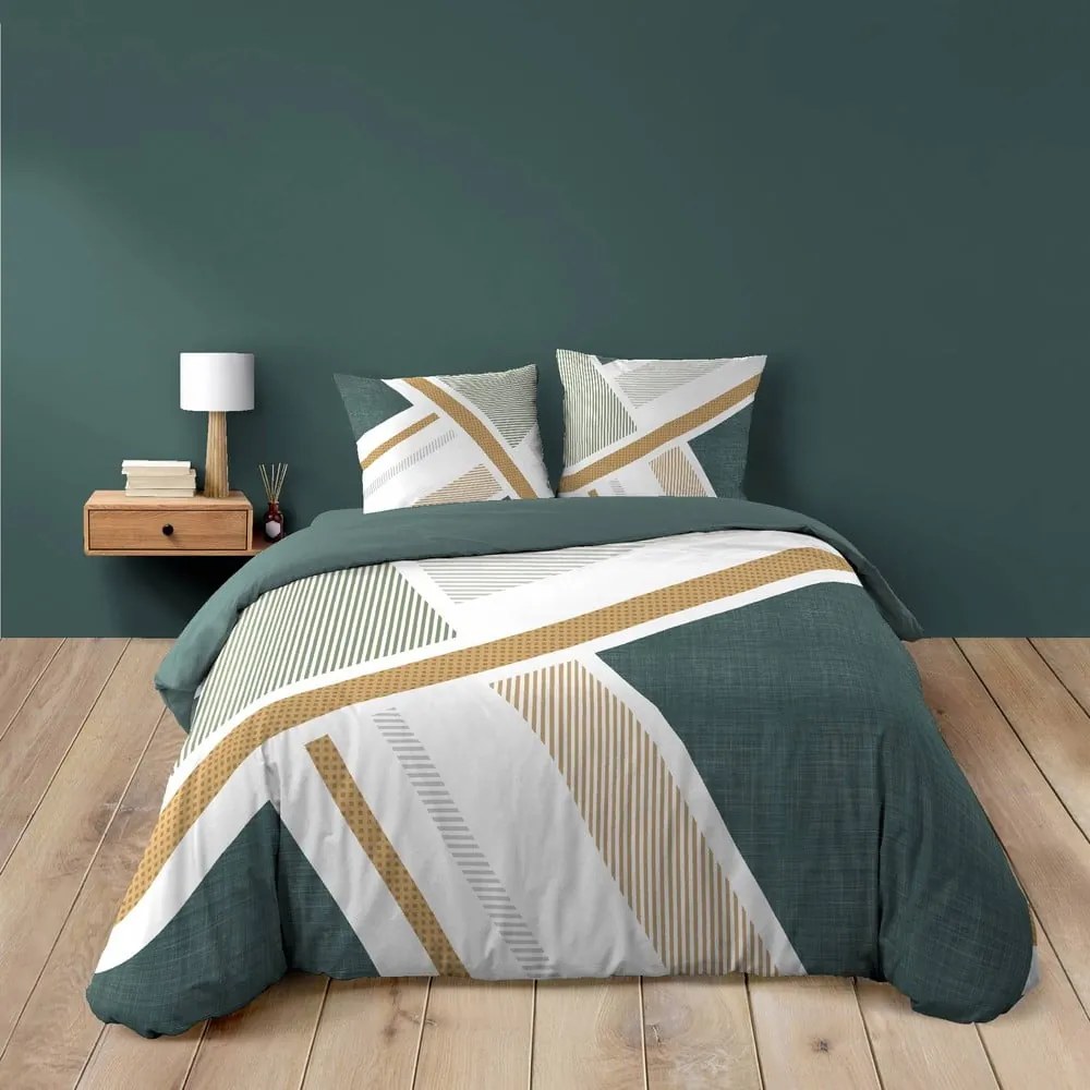 Fehér kétszemélyes-hosszabbított pamut ágyneműhuzat 240x220 cm Zephyr – douceur d'intérieur