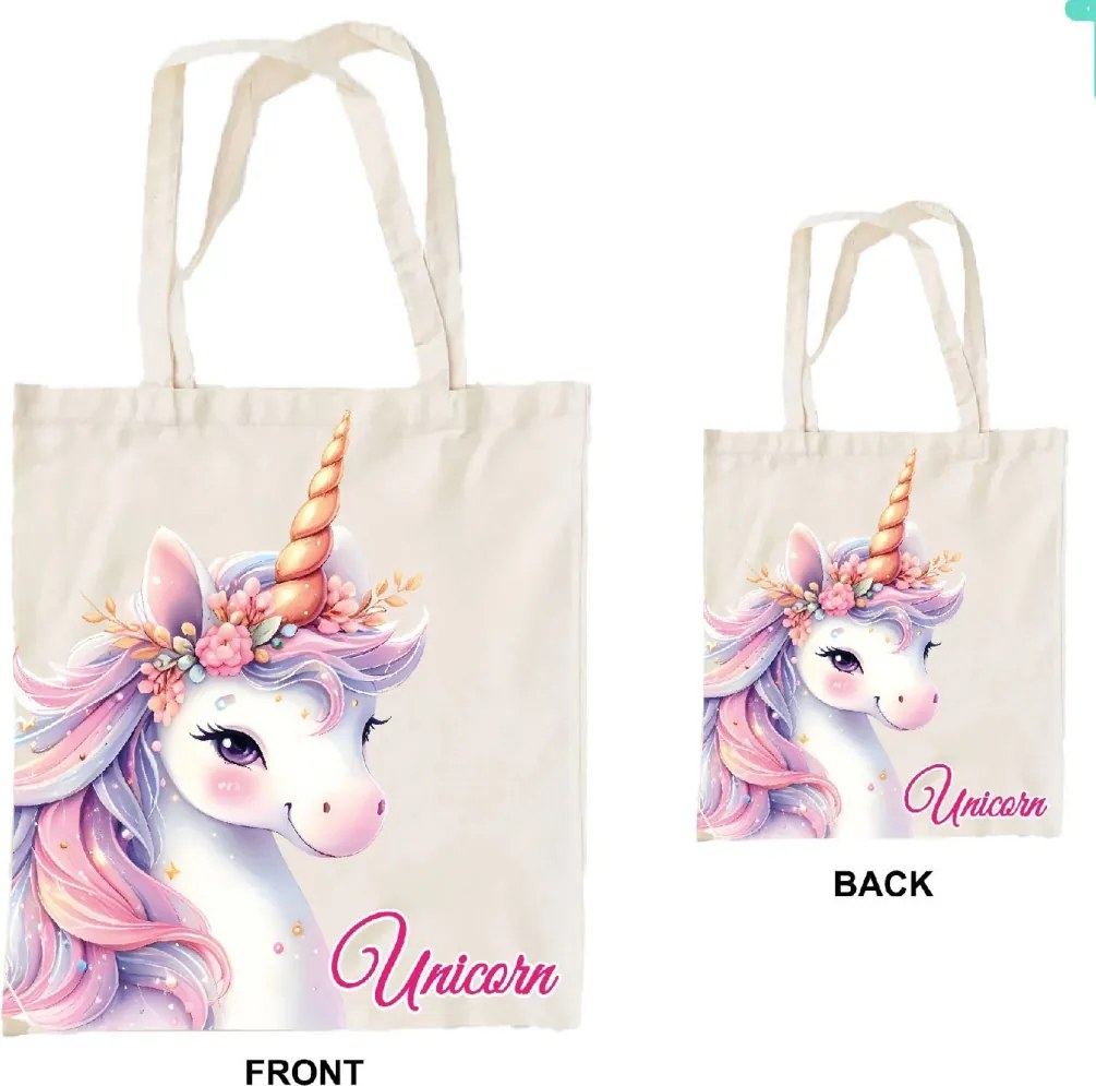 Unikornis Mystic vászontáska, bevásárlótáska 44 cm